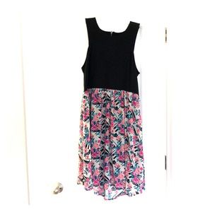 Black and floral print dress